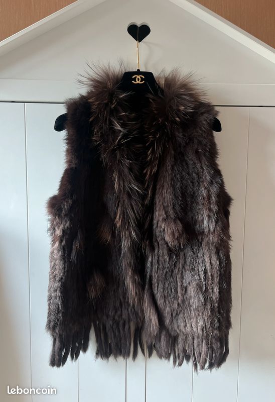 Cesare Nori Fourrure De Lapin Sans Manche Fourrure Femme Sans