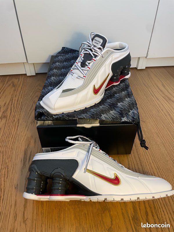 Nike Shox MR4 Martine Rose – Metallic Platinum Varsity Red