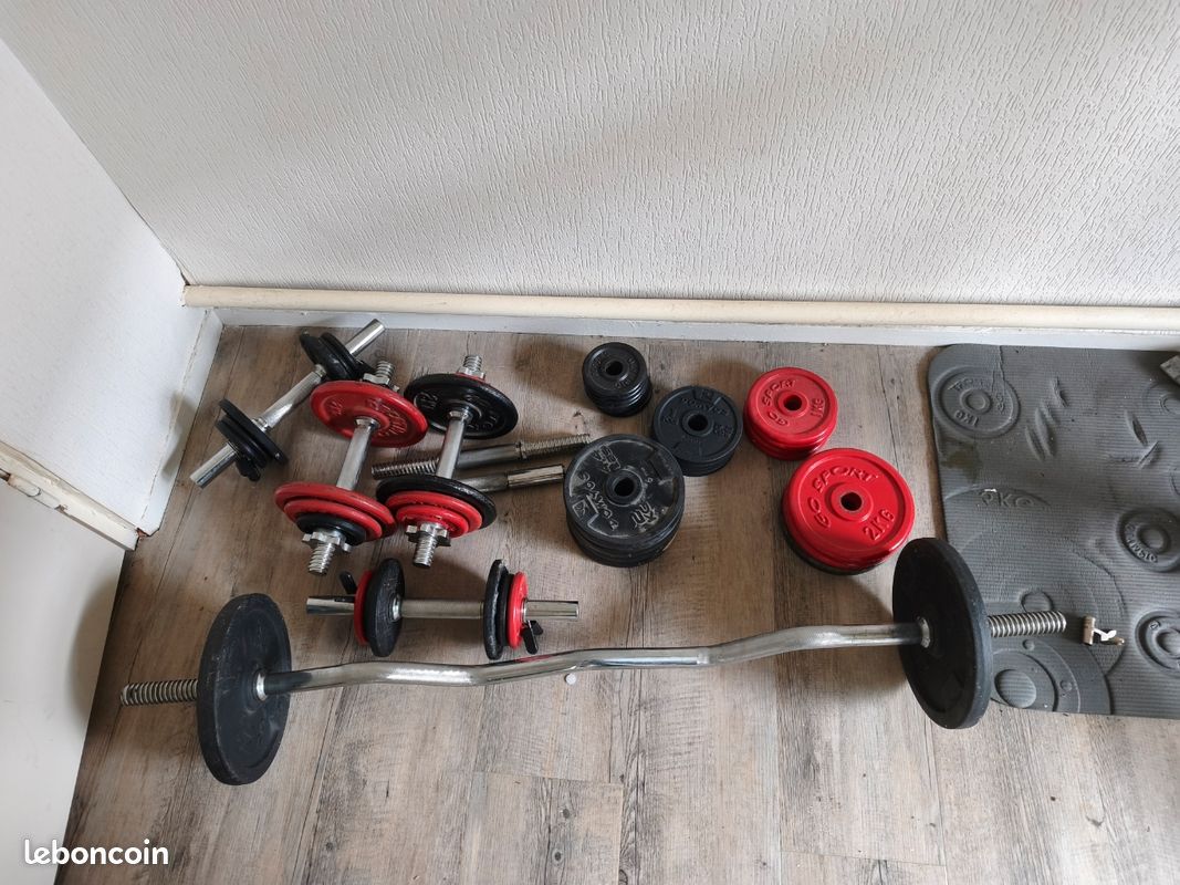 Barre pour haltère 36cm, vis, chrome TUNTURI
