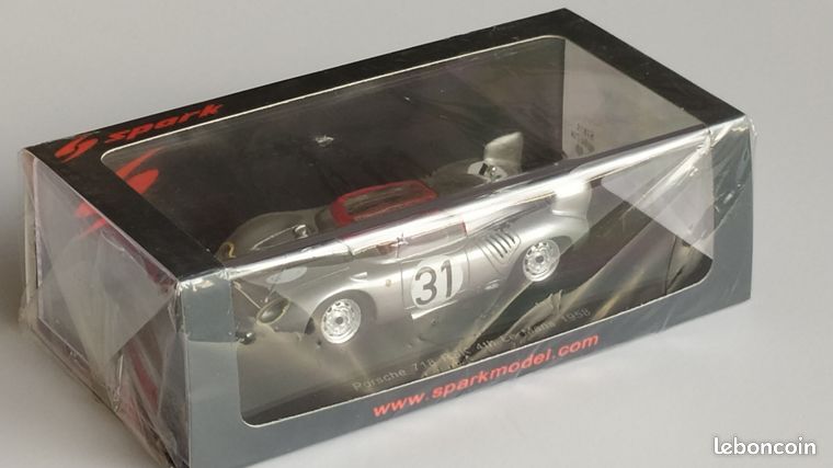 Porsche 718 #26 – GP Allemagne 1962 – Spark 1/43 – Résine – Neuve Sous Boîte