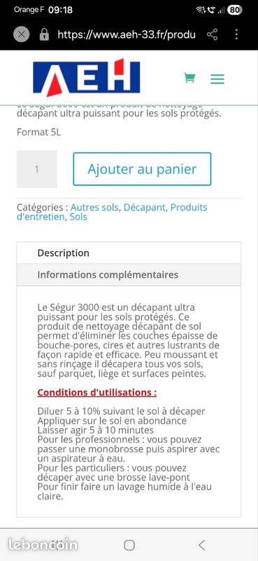 Décapant 3000 neuf non ouvert (image 3)