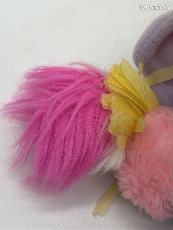 Peluche Popples Pom-Pom Girl Vintage Années 80 Mattel 25cm Rose #L26 (image 15)