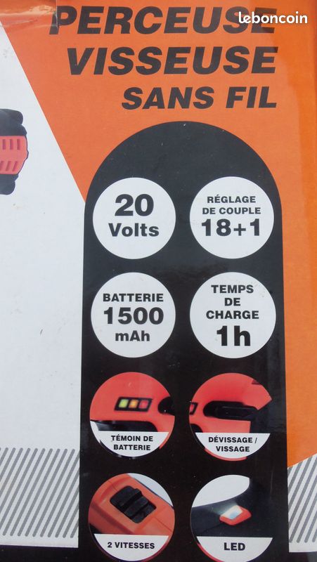 Perceuse sans fil 20V (image 2)