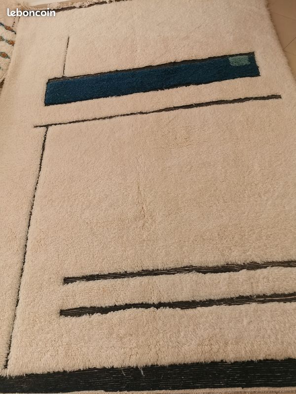 Tapis Berbère art déco blanc (image 2)