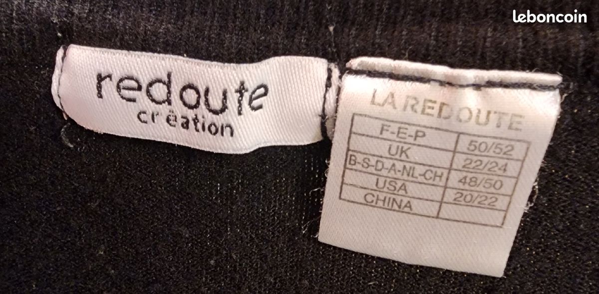 Pull noir la redoute création T50 T52 (image 1)