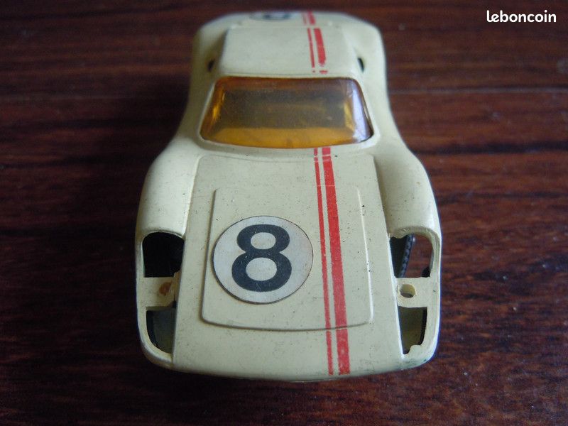 JOUEF Slot Car - Voiture De Circuit Porsche GT Blanche N°8 - Échelle 1/43, 12V, Occasion