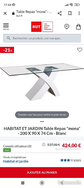Table en verre (image 3)