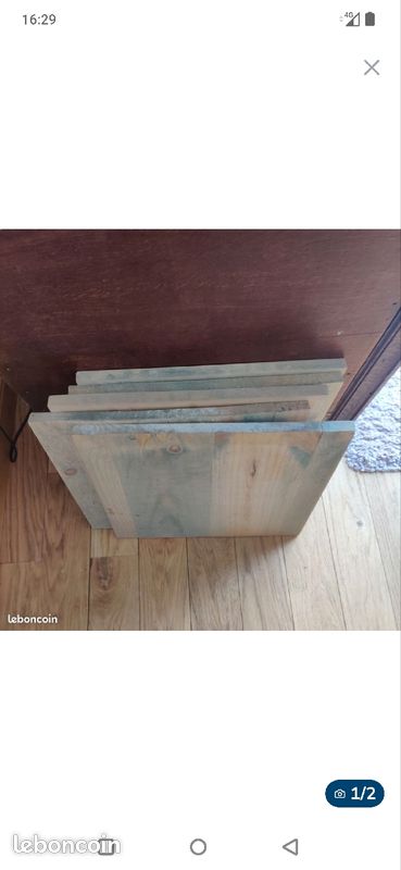 Lot 5 planches en pin 40 x 40 + 2 hauteur 2m x 40 et x 20 (image 2)