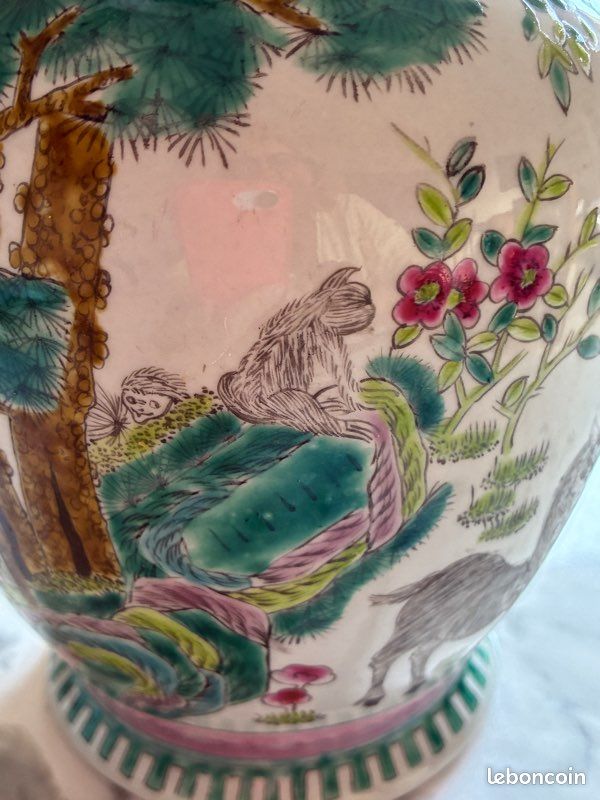 Vase polychrome porcelaine chinoise (image 4)