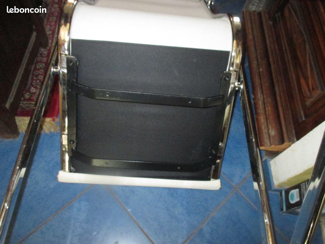 Fauteuil moderne armature acier chromé (image 4)