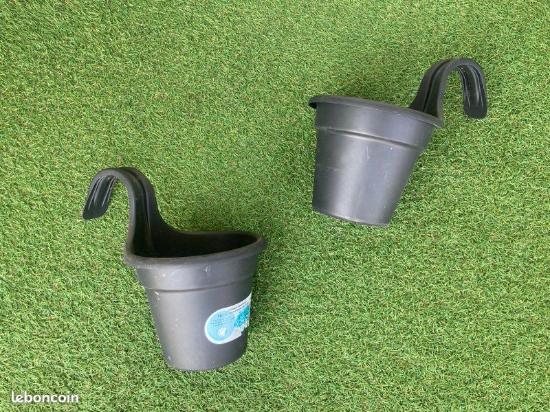 Lot pot de balcon à suspendre jardinière (image 1)