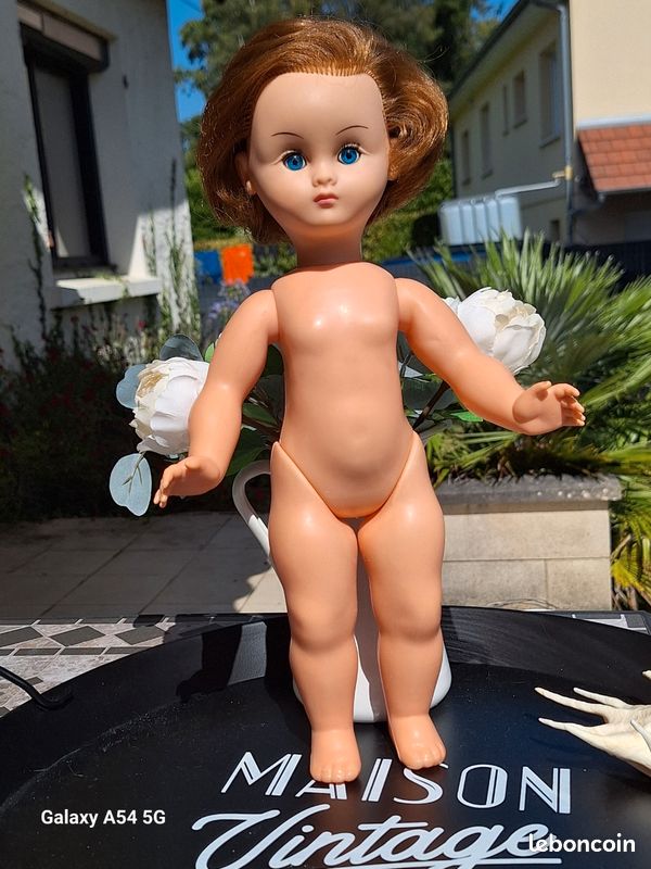 Poupée Bella J/611 Années 60 - 48 Cm, Alkatène Vinyle, Boîte D'origine, France