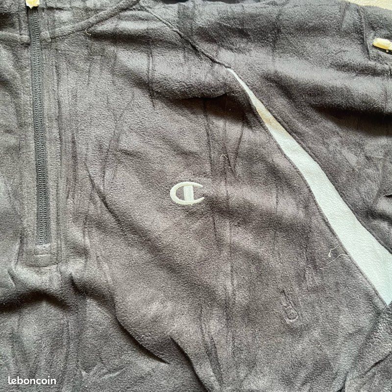 Sweatshirt Champion Vintage - Taille L - Noir (image 2)