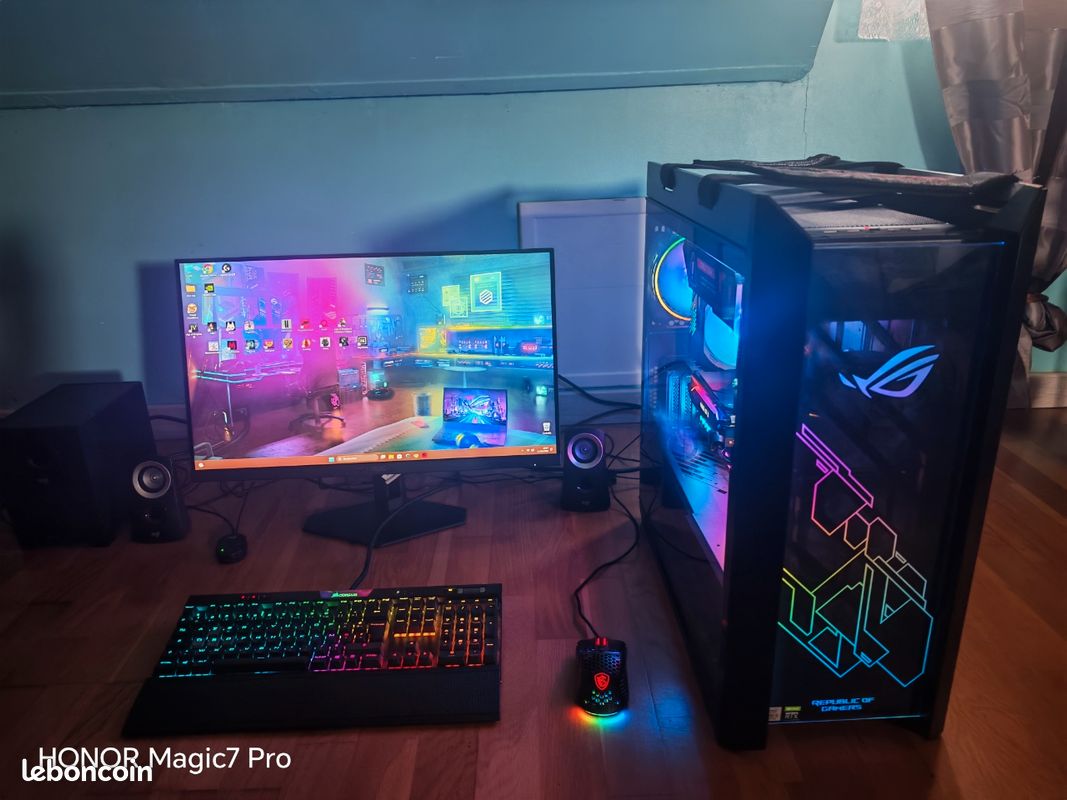 Setup gamer au complet i5 10600k rtx 2080ti 11gb gddr6 32gb ddr4 1to ssd +1to dd 750w corsair ecrand aoc27 p 180hz (image 1)