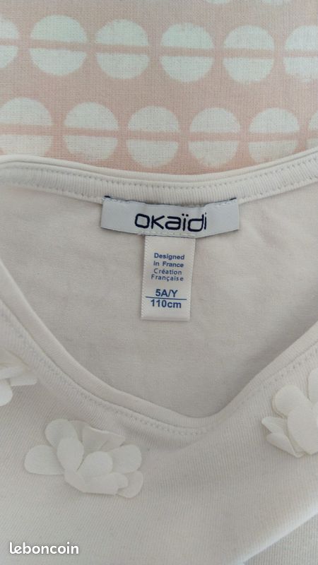T-shirt fille 5 ans Okaidi (image 2)