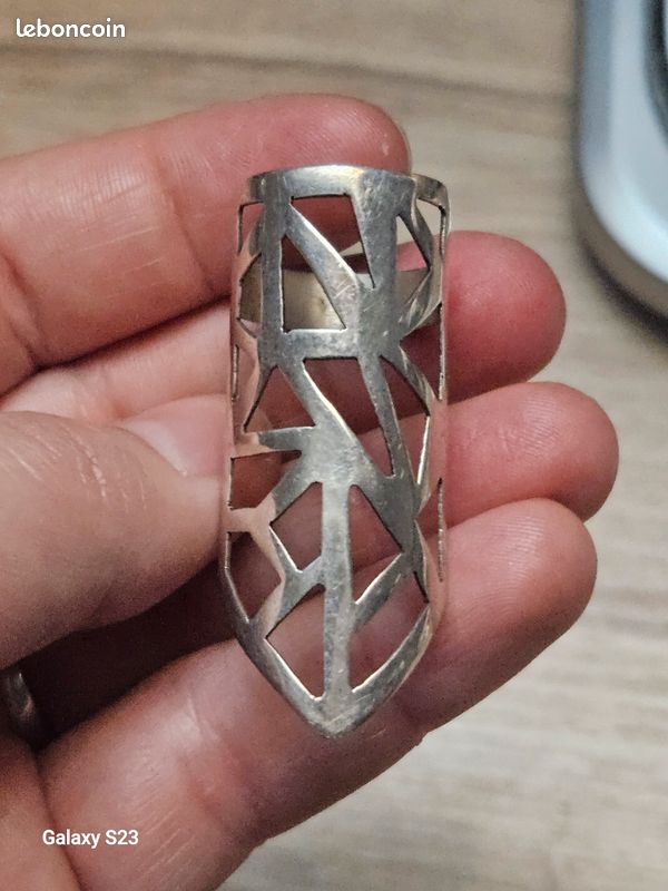 Bague En Argent Massif 925 - Occasion, Belle Pièce Simple, Origine France
