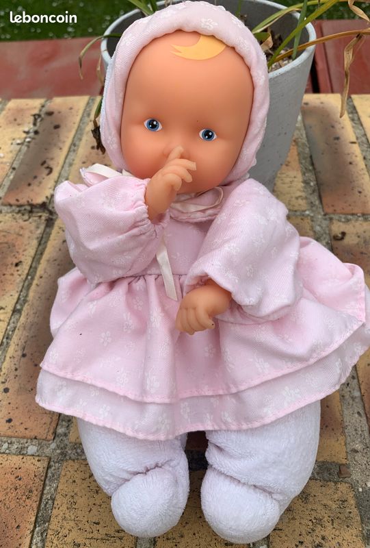 Poupée Corolle Bébé Chauve Corps à Billes – 30 Cm – Robe Rose – Vintage 1997