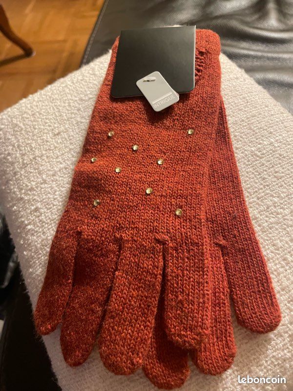 Gants d'hiver chauds pour femme avec nœud en laine pour écran tactile