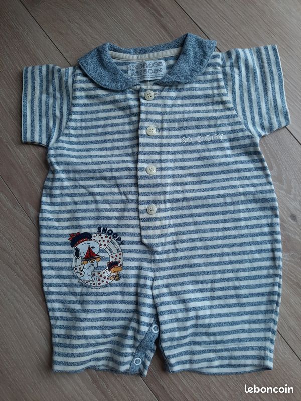 Barboteuse / Combien short Snoopy 6 / 9 mois (image 1)