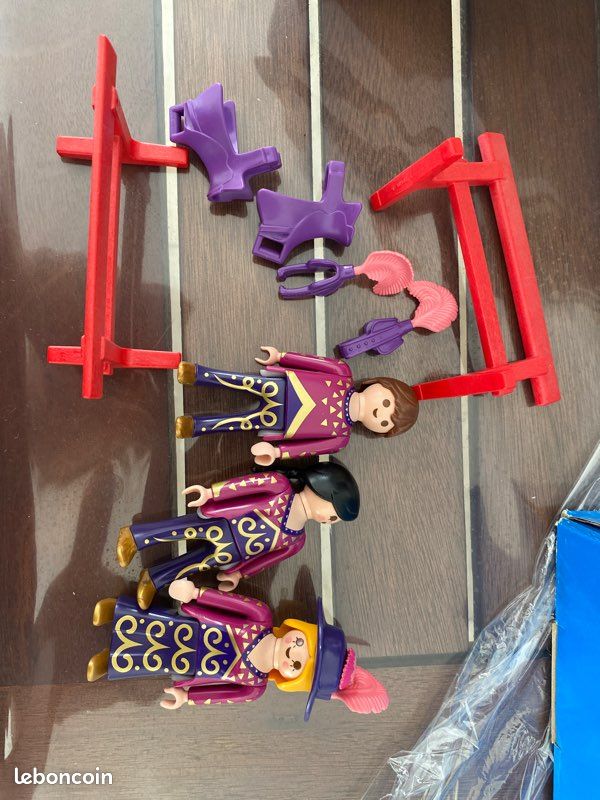 Playmobil 4234 - Voltigeurs, Chevaux Et Manège - Set Complet D'occasion
