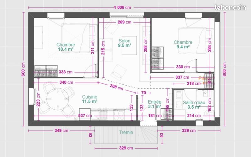 Appartement 3 pièces 35 m² · à Juvisy-sur-Orge · 35 m² · 1 250 €
