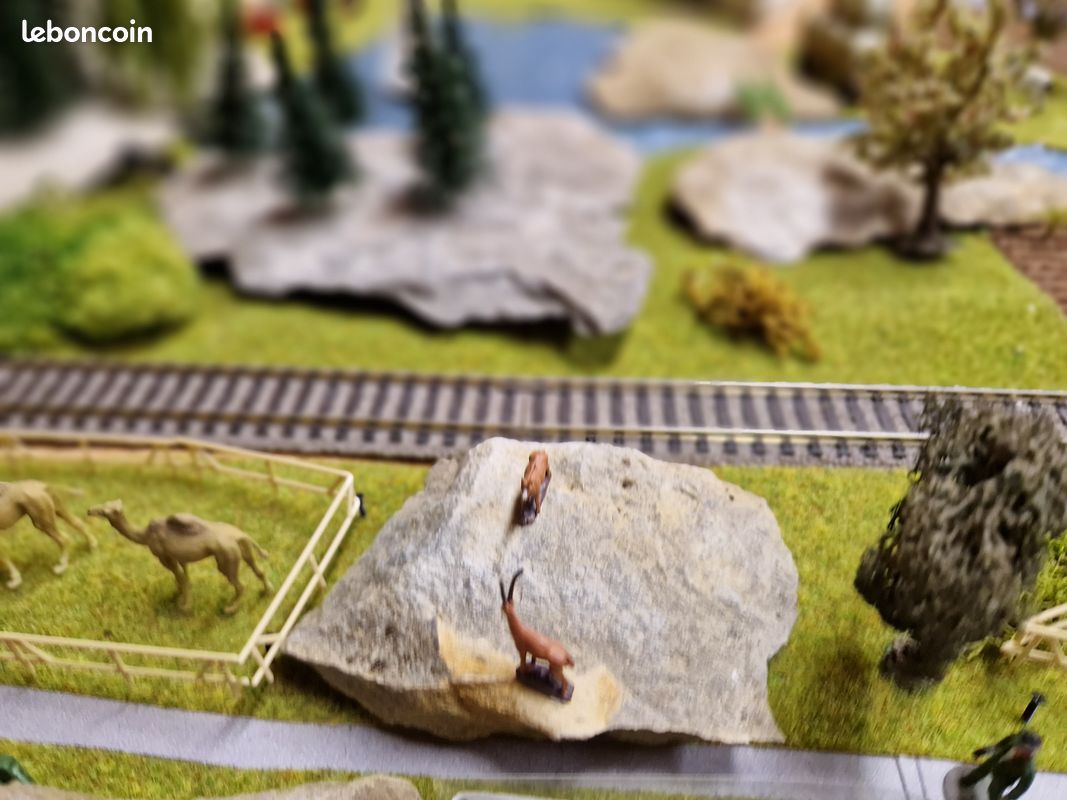 Lot 6 Figurines Animaux Preiser + 1 Kibri – Échelle H0 (1:87), Occasion