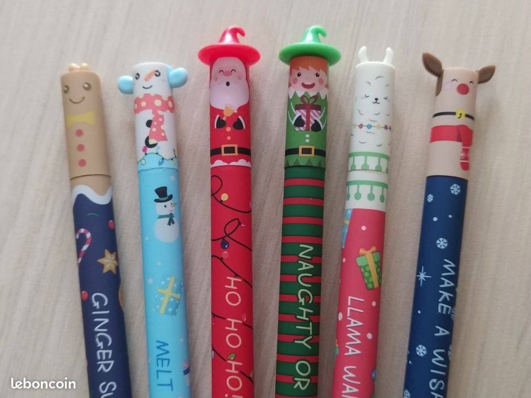 Lot 6 stylos effaçables édition Noël Neufs (image 2)