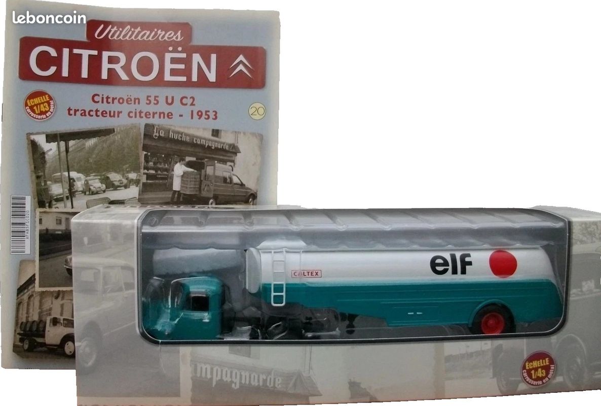Miniature Citroën U55 Altaya – Semi-remorque Plat à Ranchers, 1/43, 1953