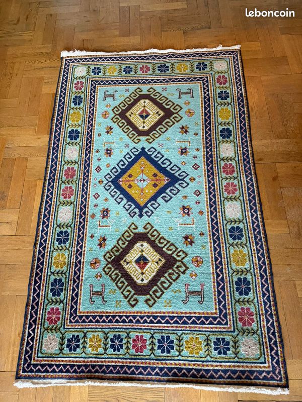 Tapis Ancien Kazak Authentique Caucase – Années 70 Certifié – 176 x 107 cm (image 4)