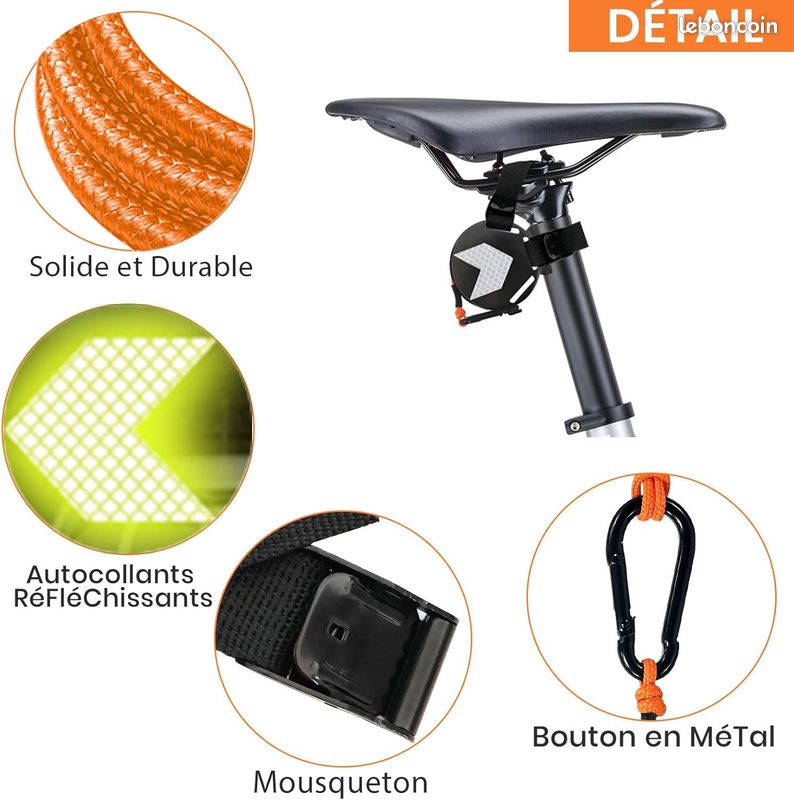 Corde De Remorquage Pour VTT, Cyclisme En Extérieur, Corde De Remorquage Pour Vtt Cyclisme En Exterieur Corde De Remorquage Pour Velo Parent Enfant Rouge 90734599