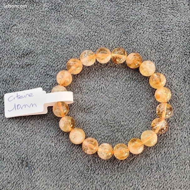 Bracelet citrine 10 mm (image 1)