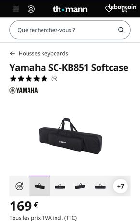 Yamaha SC-KB851 Housse Protection Piano Numérique Série P - Compatible P-125 P-225 P-145 Etc.