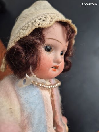 Tête Support Pour Poupée Ancienne - Vintage 14 Cm - Fabriquée En France (années 1980)