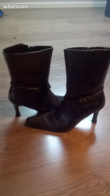 Bottines bottes noires talons neuves (image 3)