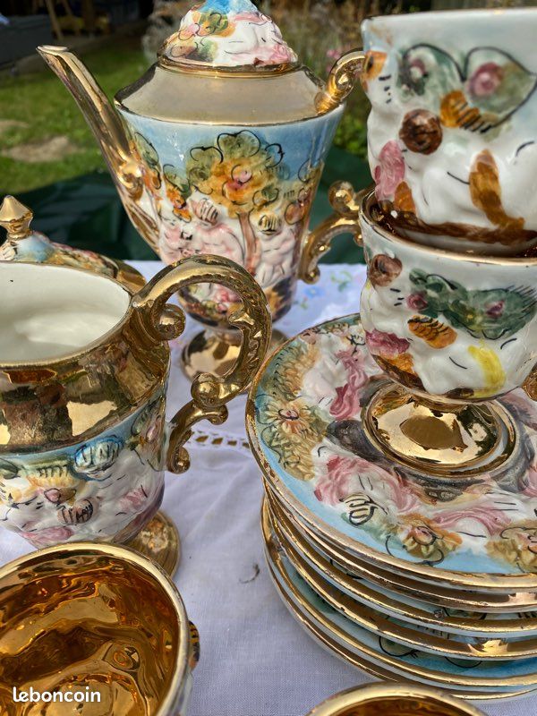 Capodimonte Vintage Oriental Coffee/tea Set (image 1)
