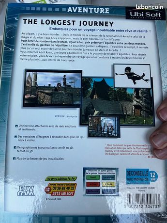 Jeu PC The Longest Journey (Exclusive) - Big Box Version Française - Bon État Collectors