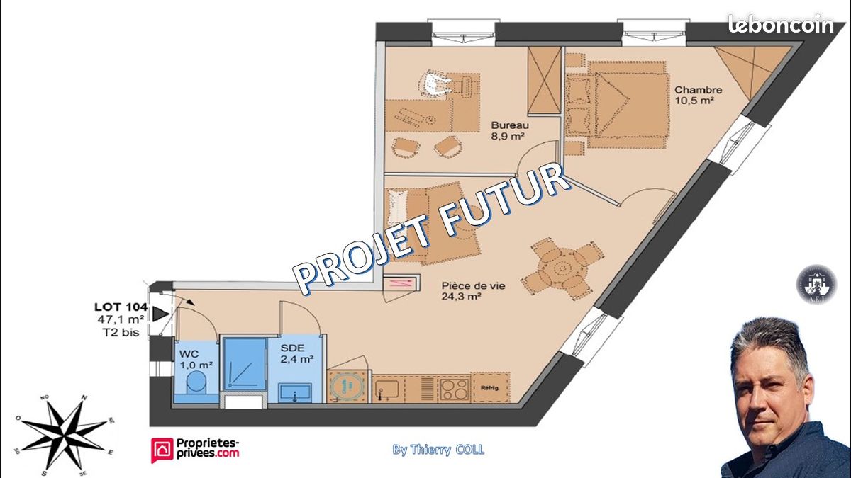 Appartement 3 pièces 47 m² · à Lyon · 47 m² · 228 580 €