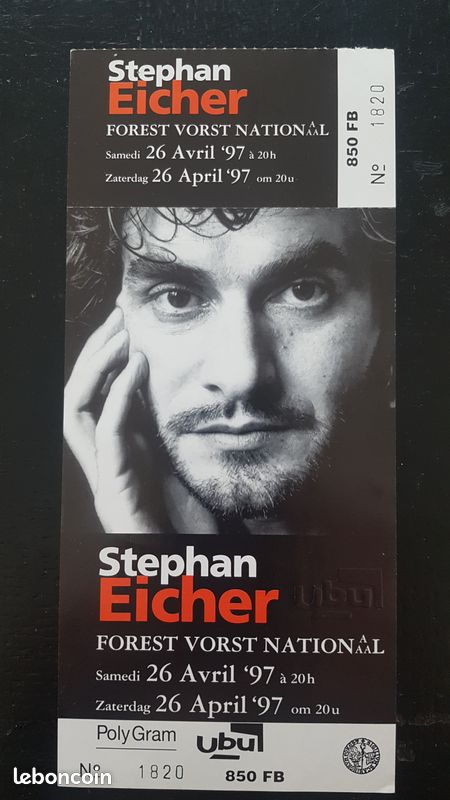 Ticket de concert sur Stephan Eicher 1997 (image 1)