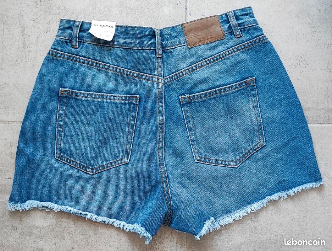 Short jean taille haute Pimkie Vêtements