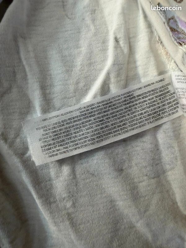 T-shirt Fille Primark Bleu Coton - Manches Longues - Taille 7-8 Ans