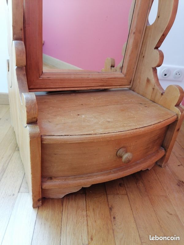Miroir Psyché Bois Interiors avec tiroir (image 4)