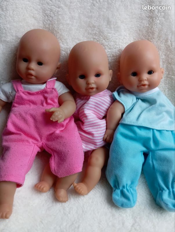 Lot 4 Poupées Corolle - 1 Brune 30cm (1988) + 2 Blondes 25cm, Occasion Collection