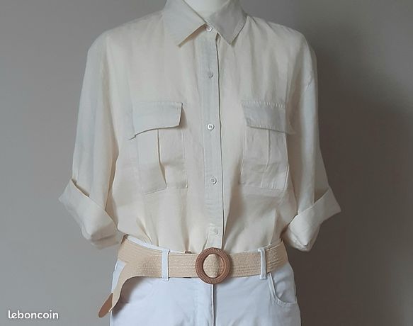 Chemisier Manches Courtes GERARD DAREL Marron Vin – Taille 36, Neuf Avec étiquettes