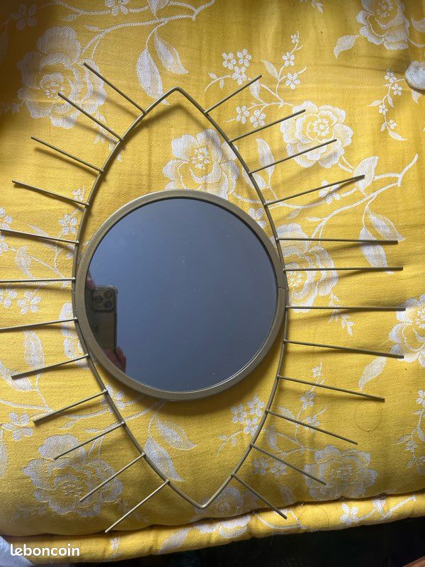 Grand miroir moderne motif œil (image 1)