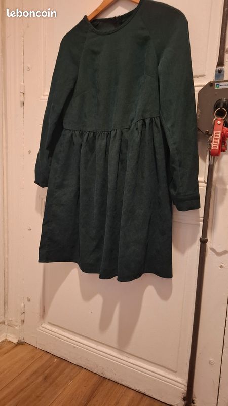 Jupe vert émeraude velours (image 2)