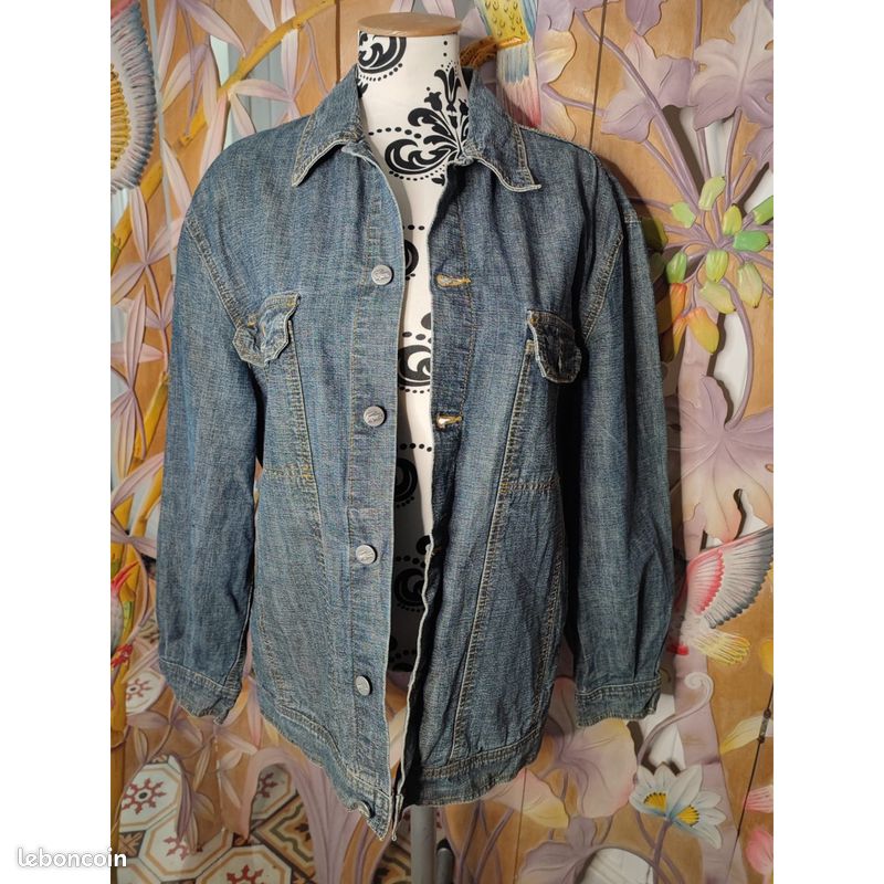 Veste en jean S 36 Lacoste Argent Vêtements