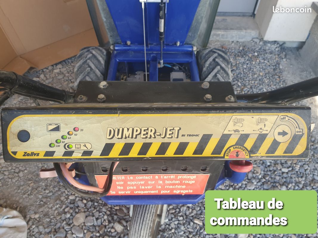 Brouette électrique ZALLYS DUMPER-JET - 2 batteries Neuves (image 6)