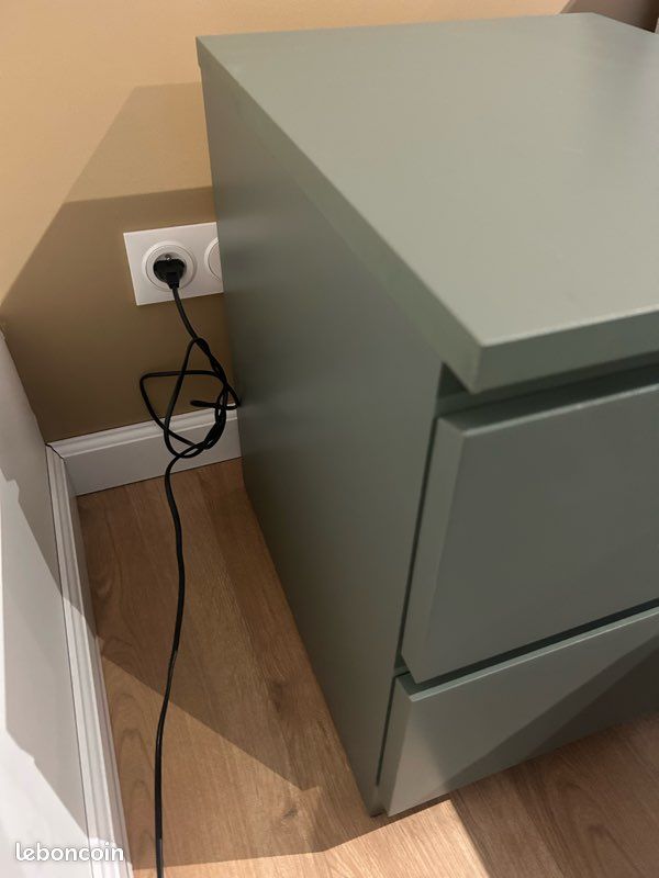 Table de nuit verte x2 (IKEA MALM) (image 7)