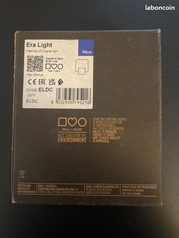 Lampe LED NICE ELDC – 12-36V, Avec Antenne Intégrée, Fabriquée En Pologne