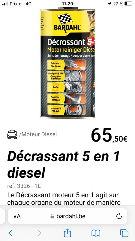 BARDAHL Nettoyant Moteur Diesel 5 En 1, 1l